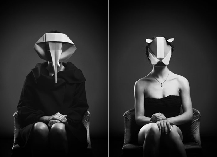 3-Giacomo-Favilla-Francesca-Lombardi-One-of-Us-origami-masks-yatzer-Fashion photography - Beautiful Origami Portraits-oficina da marca-2